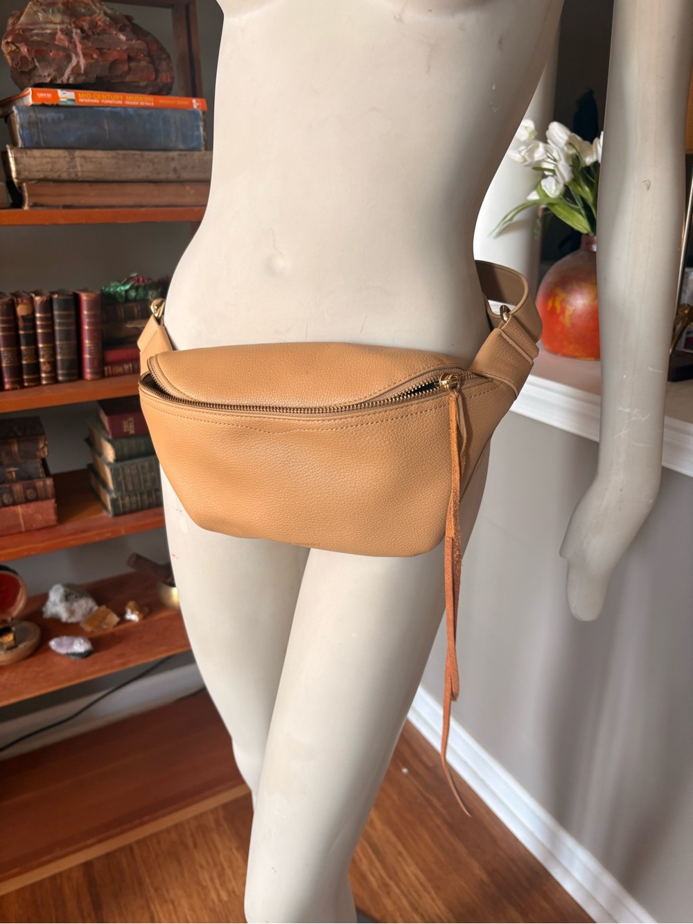 Rebecca Minkoff Tan Leather Crossbody Belt Bag
